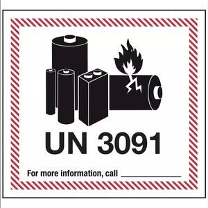 BATTERY shipping labels